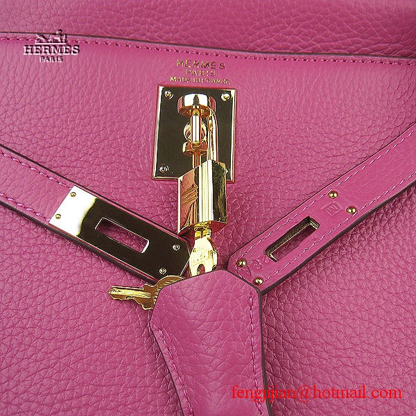 Hermes Kelly 32cm Togo Leather Bag Peachblow 6108 Gold Hardware